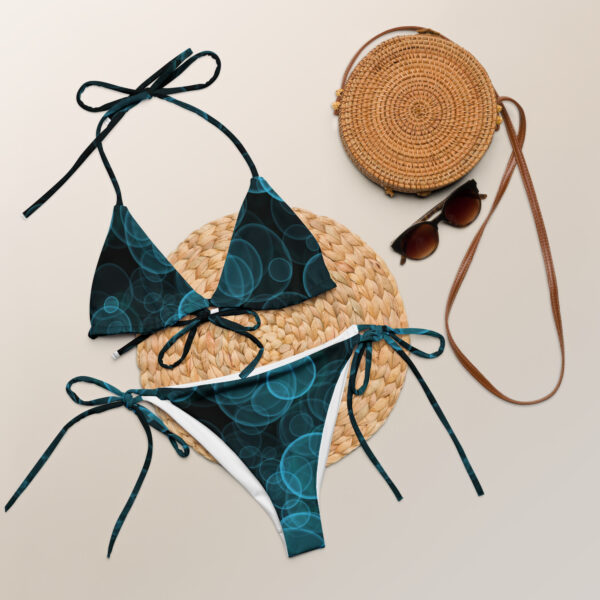 All-over print recycled string bikini -  Bubbles