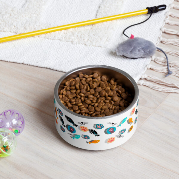 18 oz Stainless Steel Pet Bowl – Durable, Non-Slip Cat Bowl for Food and Water - Cat