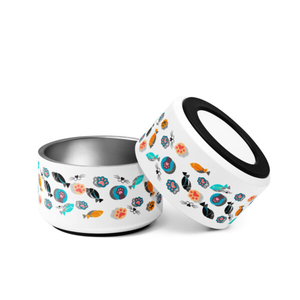 18 oz Stainless Steel Pet Bowl – Durable, Non-Slip Cat Bowl for Food and Water - Cat
