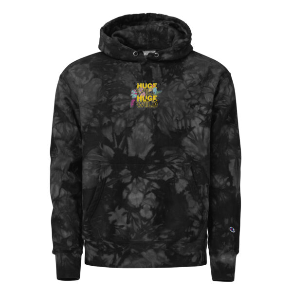 Unisex Champion tie-dye hoodie -  Tropical Leaves