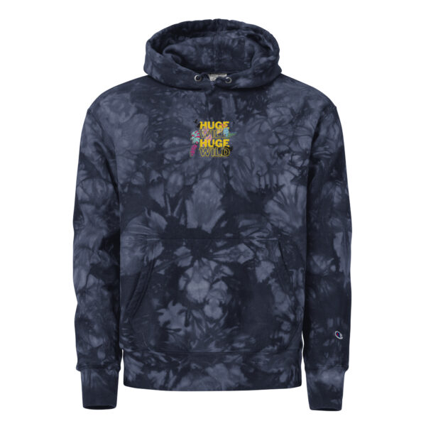 Unisex Champion tie-dye hoodie -  Tropical Leaves