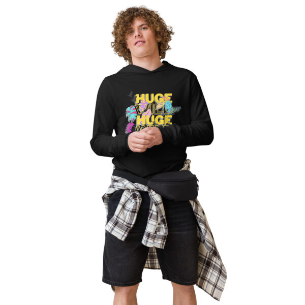 Hooded long-sleeve tee - Tropical Leaves