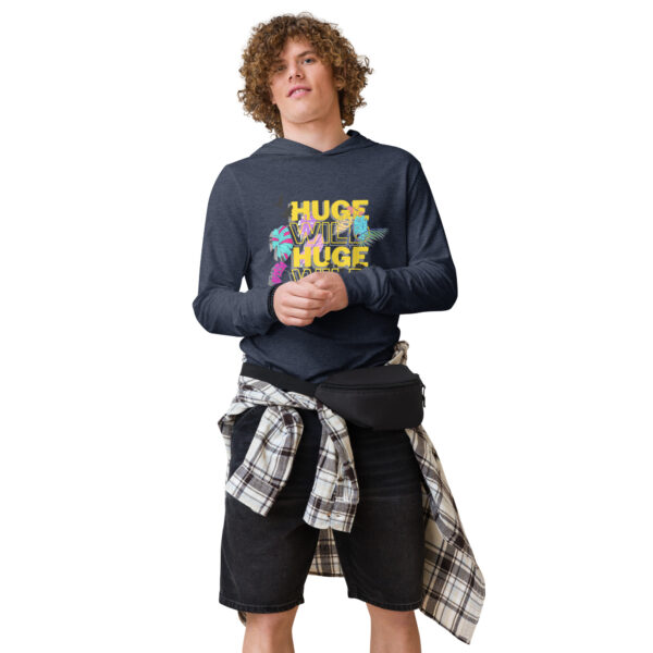 Hooded long-sleeve tee - Tropical Leaves