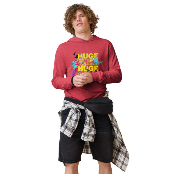 Hooded long-sleeve tee - Tropical Leaves