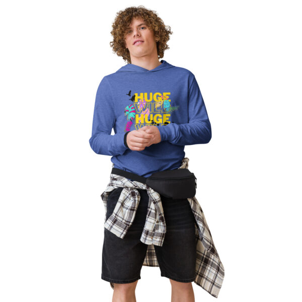 Hooded long-sleeve tee - Tropical Leaves
