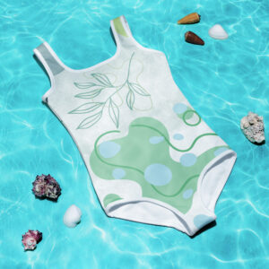 All-Over Print Kids Swimsuit - Aqua