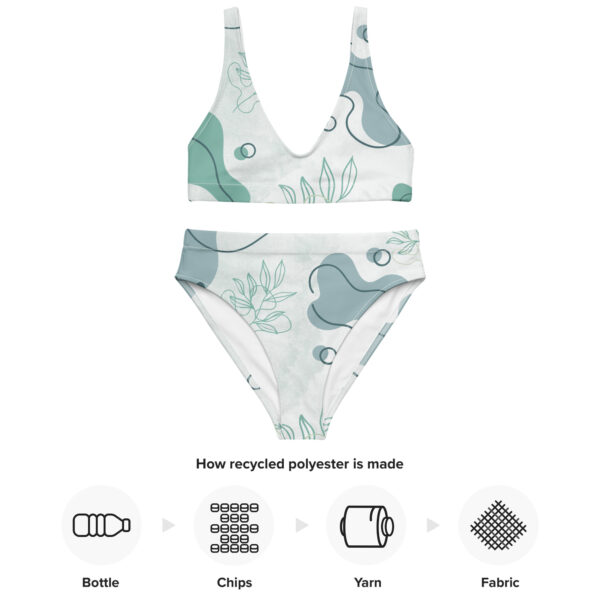 Recycled high-waisted bikini - Aqua