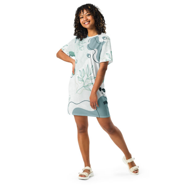 T-Shirt Dress – Casual, Comfortable, and Stylish Dress for Women - Aqua