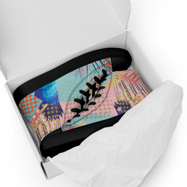Tropical High-Top Canvas Shoes for Men – Bold Style for Nature Lovers