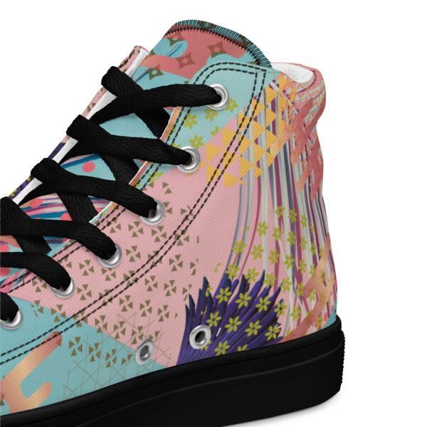 Tropical High-Top Canvas Shoes for Men – Bold Style for Nature Lovers