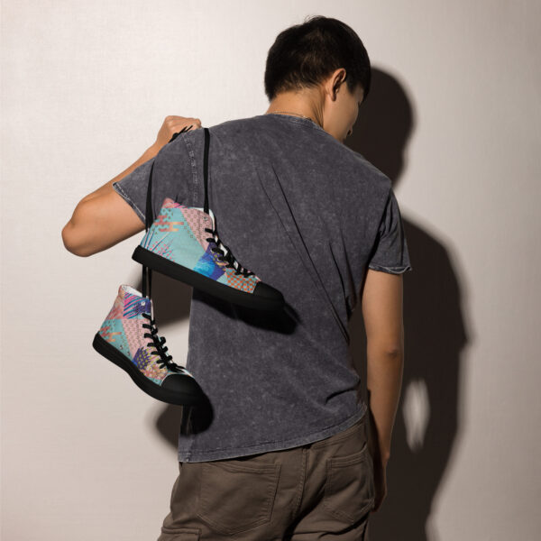 Tropical High-Top Canvas Shoes for Men – Bold Style for Nature Lovers
