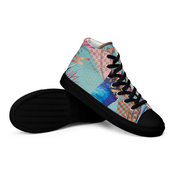 Tropical High-Top Canvas Shoes for Men – Bold Style for Nature Lovers