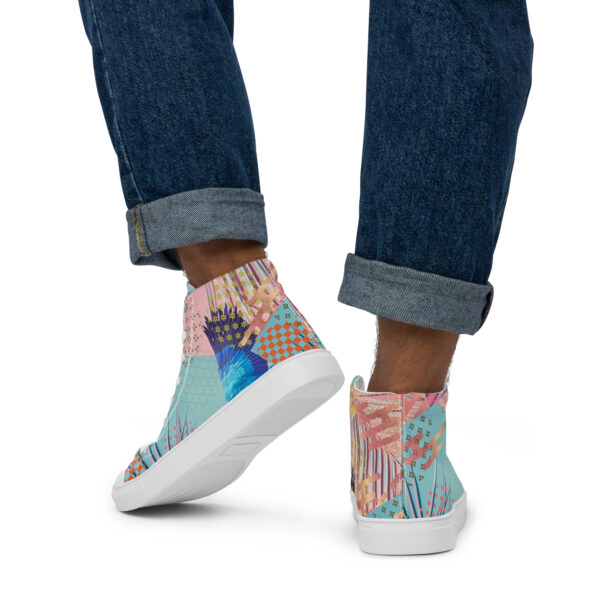 Tropical High-Top Canvas Shoes for Men – Bold Style for Nature Lovers
